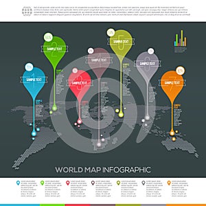 World map infographic