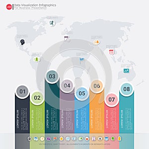 World map Infographic template.