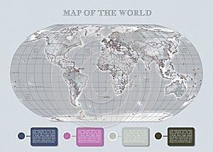 World map with infographic template