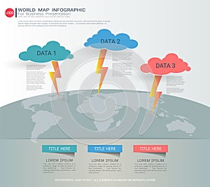 World map Infographic template