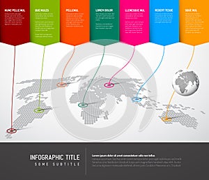 World map infographic template