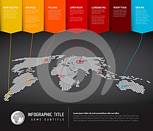 World map infographic template