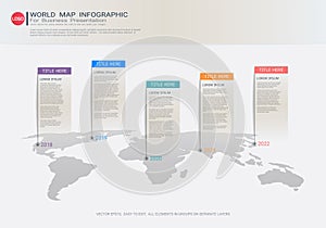 World map Infographic template