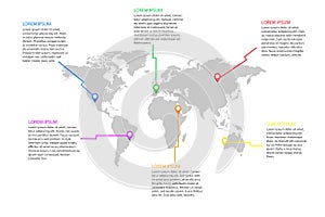 World Map Infographics Illustration