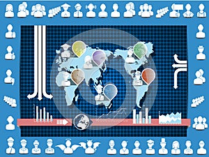 World map infographics