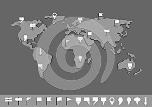 World map infographics