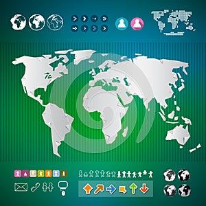 World Map Infographics Template