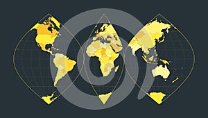 World Map. Interrupted sinusoidal projection.