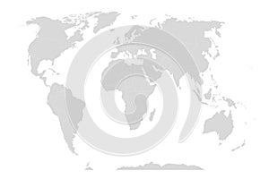 World map isolated on white background. Grey political world map, ravel worldwide