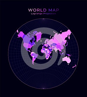 World Map. Lagrange conformal projection.