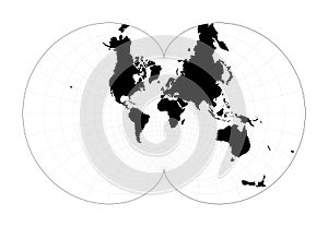 World map with latitude lines. photo