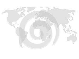 World map or mapa mundi on a white colored background