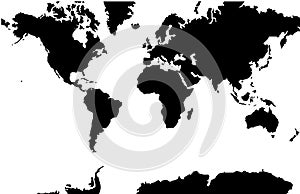 World Map - Mercator Projection photo