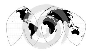 World map with meridians. photo