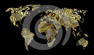 World map modern abstract design photo