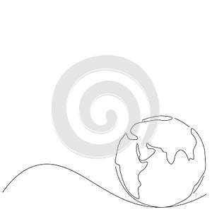 World map outline, eart day concept vector illustration