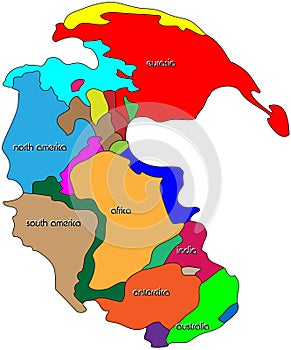 World map of Pangaea