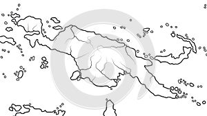 World Map of PAPUA NEW GUINEA: Australasia, Micronesia, Melanesia, Polynesia. Geographic chart. photo