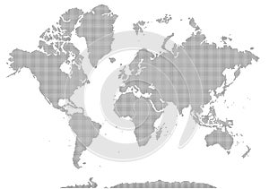 World map pixelated photo