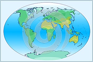 World map planisphere vector photo
