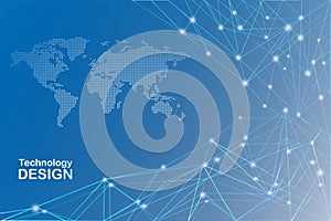 World map point and line composition concept