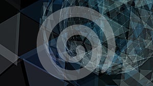 World map point, line, composition, representing global network connection