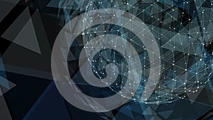 World map point, line, composition, representing global network connection