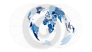 World Map. Rectangular War Office polyconic.