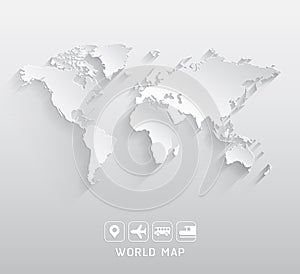 World map vector illustrations