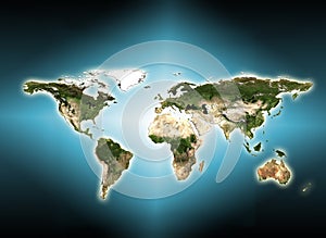 World map on a technological background. Best Internet Concept of global business. Elements of this image furnished by