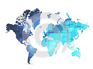 World map technology illustration design