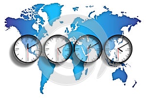 World map time zones