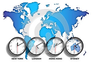 World map time zones