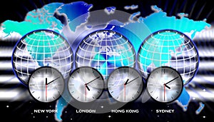 World map time zones