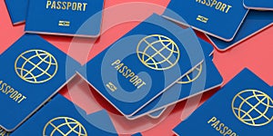world map , travel and 3d passport