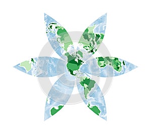 World Map. The U.S.-centric Gingery world.