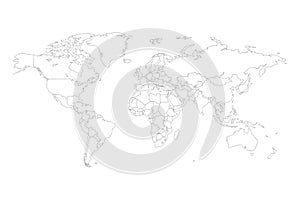 World map vector. Contour of world map