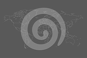 World map vector. Contour of world map