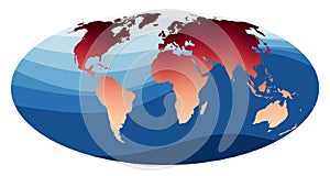 World Map Vector. Equal-area, pseudocylindrical.