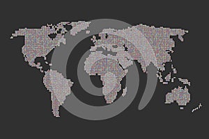 World map vector illustration of earth, asia, australia, africa, europe, america