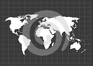 World map vector, isolated on black background. Flat Earth,  map template for web site pattern, anual report, inphographics. photo