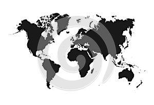 World map vector isolated on white background. Globe worldmap icon.