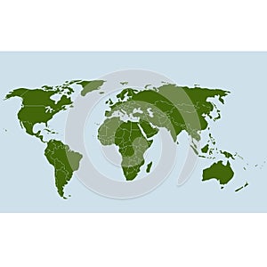 World Map in vector with states