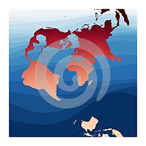 World Map Vector. Transverse spherical Mercator.