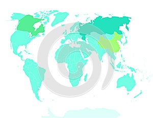 World map on a white background