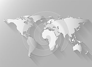 World map on white background.vector illustration