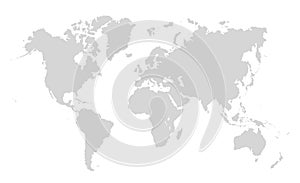 World map on white background. World map template with continents