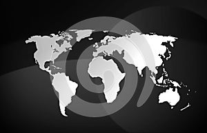 World mape black white