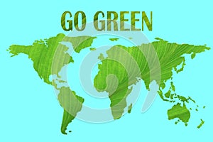 World maps go green mind speech