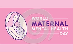 World maternal mental health day design